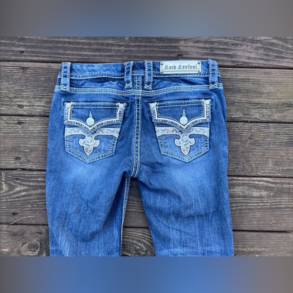 Rock Revival Women’s Blue Sukie Skinny Low Rise Jeans  Streetwear Grunge|Size:28 - Picture 2 of 16